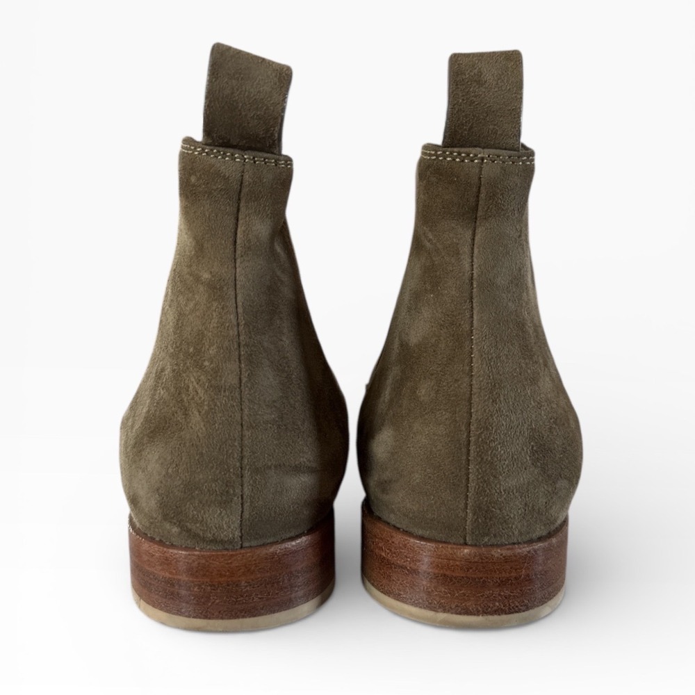 Jenni Kayne Olive Green Suede Ankle Boots Size 37 - Picture 2 of 6